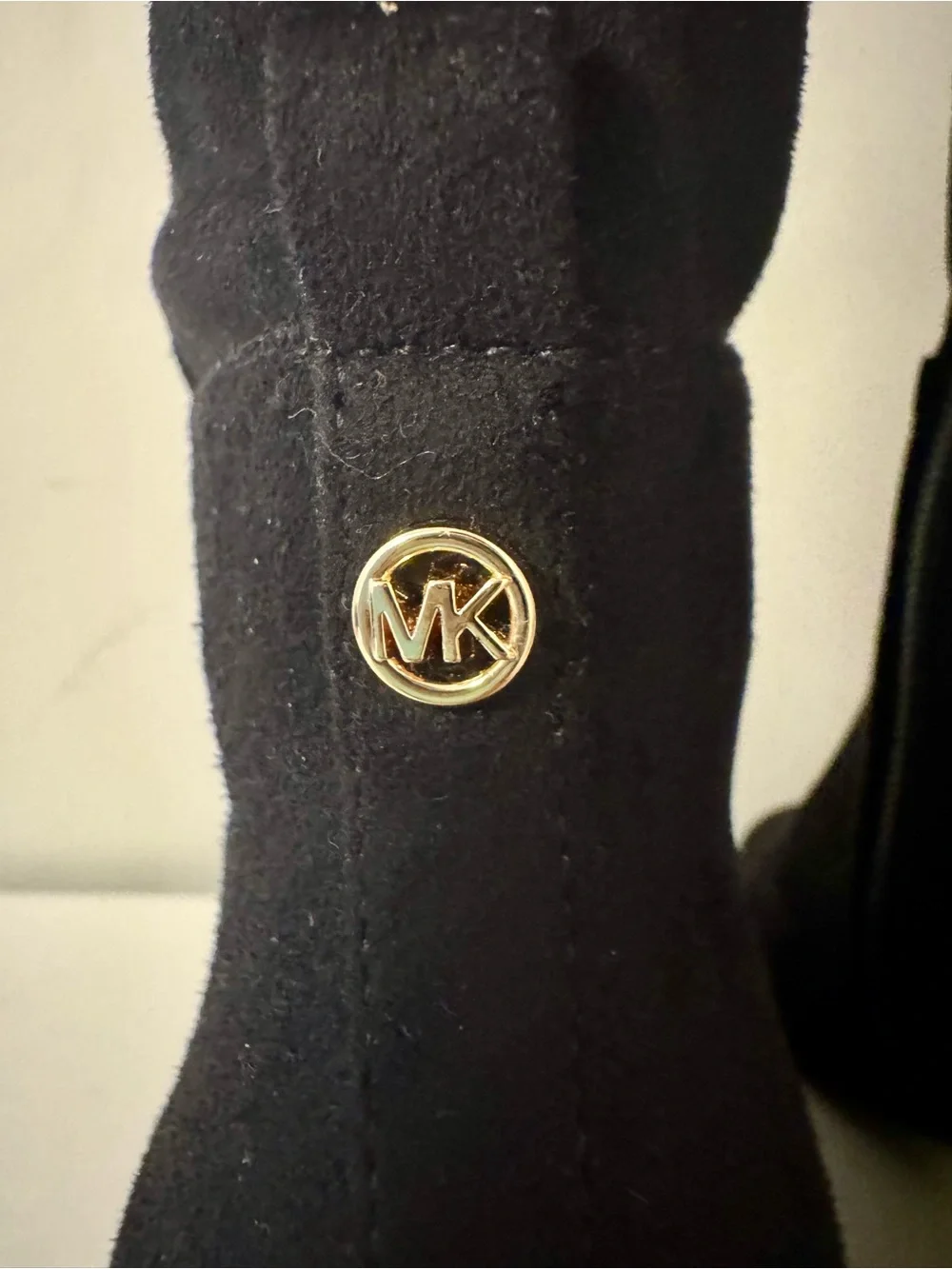 NWOT Michael Kors Braden Black Suede Knee High Block Heel Boots Sz 7
